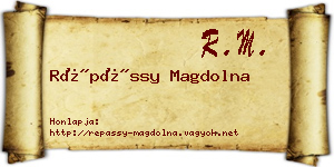 Répássy Magdolna névjegykártya